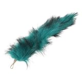 Warmhm Plüsch Fuchsschwanz Schlüsselanhänger Weich Langlebig Handgefertigt Grün für Handtasche Rucksack Auto Halloween Party Dekoration Geschenk