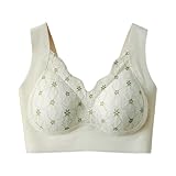 Rrongwn BH Damen Ohne Bügel Komfort Und Weichheit Push Up BH Große Brüste Starker Halt Nahtloser BH V-Ausschnitt T-Shirt Bra Vollschalen Gepolstert Komfort Bra Atmungsaktiver Büstenhalter