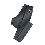 Fccrian Stretchhose für Damen, Uni, schnelltrocknend, atmungsaktiv, lockere Hose, Stretchhose mit Reißverschlusstaschen, für Damen, Business, Freizeit, dunkelgrau, 4XL