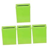 LOORGVEL 4 Stück Einfacher Wandbriefkasten Tür Zinn modern Karton großer briefkasten vorschlagsbox Das Postfach Briefkästen für draußen Post-Organizer zum Aufhängen Eisen Light Green
