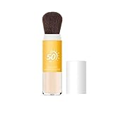 Mineralischer Sonnenschutz-Puder, SPF 50, Transparenter Mattierender Finish, Ölkontrolle mit Puderpinsel