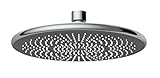WENKO Wasserspar Regenduschkopf Watersaving, Kopfbrause mit Wasserspar-System, ABS, Chrom, rund, Ø 22,5 cm