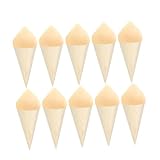COSMEVIVI 100 Stück Eiscreme-furnierrolle Mäusespeck Abs Waffel Spender Eisschaufel Ausschnitte Popcorn-boxen Plätzchen Hund Eisbecher Lebensmittelhalter Hölzern