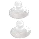 Milisten Brustwarzen-Sauger, Brustwarzen-Korrektor, Brustwarzenabzieher, Sauger, zum Stillen, mit transparenter Hülle, für flache, umgekehrte, scheuere Brustwarzen, Größe M, 2 Stück