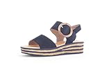 Gabor Damen Plateausandalen, Frauen Sandalen,Best Fitting,Sommerschuhe,Freizeitschuhe,offene Schuhe,Strandschuhe,Blue (blau),38 EU / 5 UK