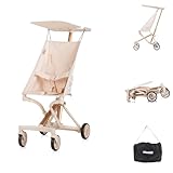 Chipolino Kinderwagen, Buggy Unique Aluminiumrahmen faltbar 3-Punkt-Gurt Tasche, Farbe:beige