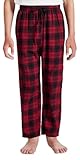 MoFiz Schlafanzughose Jungen Baumwolle Lang Pyjamahose Kinder Karierte Freizeithose Mädchen Weich Loungewear mit Taschen No.YZ58 Gr.L (152-164)