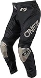 O'NEAL | Motocross-Hose | MX Enduro | Maximale Bewegungsfreiheit, Atmungsaktives & langlebiges Design, Luftdurchlässiges Innenfutter | Pants Matrix Ridewear | Erwachsene | Schwarz Grau | Größe 36/52