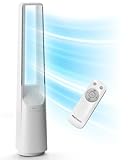 Pro Breeze 101cm rotorloser Ventilator - Ventilator oszillierend mit Fernbedienung, LED Display, 6 Geschwindigkeiten - Turmventilator sehr leise, 5 Betriebsmodi, Auto 60° Oszillation, 7h Timer