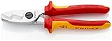 KNIPEX Kabelschere mit Doppelschneide isoliert mit Mehrkomponenten-Hüllen, VDE-geprüft verchromt 200 mm, 95 16 200