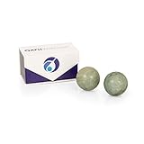 Meditation Qi-Gong-Kugel Paar | Yin Yang Steinkugel | STEIN JADE Premium | Ø ca. 50 mm
