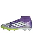 adidas Unisex F50 League Mid Firm Multi Ground Football Boots Fußballschuhe, Purple Rush/Cloud White/Lucid Lemon, 42 EU