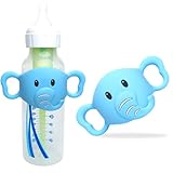 Babyflaschen Griffe, Babyflaschengriff aus Silikon, Baby Flaschengriff Halter, Fütterung Flaschengriff, für Außendurchmesser Über 6cm Flasche