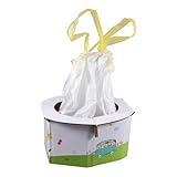 GREENADSCAPE Tragbare Toilette Notfall Reise-Toilettenartikel nass Kinderklapp-Toilettensitz -Toilettenstuhl stuhlbeinschoner Töpfchensitz auto töpfchen sitz Hochwertiger Karton Weiß