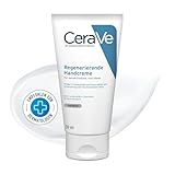 CeraVe Regenerierende Handcreme, Sanfte Creme bei empfindlicher Haut, Ohne Duftstoffe, Bei Neurodermitis oder Allergien, Mit Hyaluronsäure und essenziellen Ceramiden, 50 ml