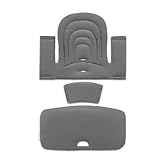 hauck Sitzkissen, Dark Grey - Kompatibel mit Highchair Baby Seat Sitzverkleiner für Alpha+, Beta+ & Arketa, OEKO-TEX® STANDARD 100, Baby Sitzauflage Weich Gepolstert, Waschbar, Pflegeleicht, Robust