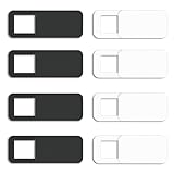Neoreser 8 Stück Webcam Abdeckung, Cover Kamera Laptop, Ultra dünne Web Kamera Abdeckung für Computer Laptop, Smartphone, PC, Handyzubehör(Schwarz, weiß)