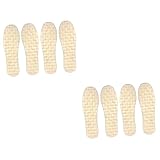 Hoement 4 Paar Latex Wolle Einlegesohlen Winterstiefelsohlen Fleece Schuheinlagen Winter Fleece Einlegesohle Fleece Stiefelsohle Fleece Schuhpolster Geschmeidige Einlegesohlen Winter