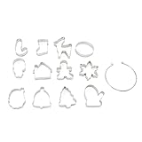 Zhangpu 12 Stück Weihnachts Keks Ch Neider Edelstahl Plätzchen Schneider Silber Backwaren