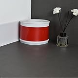 QOXEZY Weich-PVC-Sockelleiste für Haus und Garten, wasserdichte Kunststoff-Basisleiste, 3 m x 8 cm, kompatibel mit Korkböden (weiß)