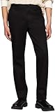 Tommy Hilfiger Herren Chino Hose Denton Satin Straight Fit, Schwarz (Black), 34W/32L