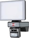 Brennenstuhl Connect WiFi LED Strahler WF 2050 P (20W, 2400lm, IP54, diverse Lichtfunktionen über App einstellbar, Außenstrahler zur Wandmontage mit Bewegungsmelder)