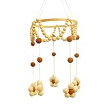 Baby-Mobil, Bett-Windspiel, hängbares Spielzeug mit Glocken- , beruhigende Überkopf-Dekoration, 60 x 19 cm, für Stubenwagen, Laufstall, Schlafzimmer, Nachttisch, Kinderzimmer, Mädchen,