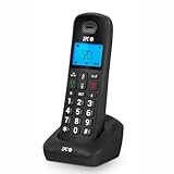 SPC Gossip 2 – Schnurloses Festnetztelefon mit beleuchtetem Display, großen Tasten und Ziffern, Freisprecheinrichtung, Anrufer-ID, Telefonbuch, ECO-Modus, Gap-Kompatibilität, Schwarz