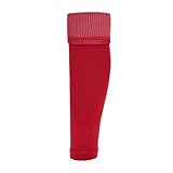 Unisex-Fußballsocken, rutschfeste Beinmanschette mit Wadenkompression, passt über Wadenschienbeinschoner, langlebig, atmungsaktiv, schnell trocknend, vorgeschnittene Fußballsocken, Outdoor-Sport, PE,