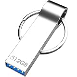 USB Stick 512GB, Aotvmtal Metall-Speicherstick, USB 3.0 High Transfer Performance USB-Flash-Laufwerk, Compact Memory Stick 512GB, Flash Drive für Tablets, PCs, Computers, mit Schlüsselanhänger, Silber