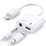 2 in 1 iPhone Kopfhörer Adapter und Laden,【MFi Zertifiziert】 Lightning auf 3,5mm Klinke Adapter iPhone Aux Adapter Schnellladung Ladegerät,Aux Audio Splitter Konverter für iPhone 14/13/12/11/X/XS/XR/8