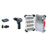 Bosch Professional 12V System Akku Bohrschrauber GSR 12V-35 (inkl. 2x Akku GBA 12V 3.0Ah, Schnellladegerät GAL 12V-40, L-BOXX) + 40-tlg. Extrahartes Schrauberbit-Set, Amazon Exklusiv (197 x 110,5 mm)
