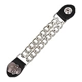 Westenverlängerungen für Herren, Motorrad – Doppelketten-Westenverlängerungsset, 4-teiliges verstellbares Biker-Westen-Zubehör | Unisex-Lederjacken-Erweiterung für Männer und Frauen, einfach zu montie