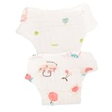 ELAYARD 2 Stück Baumwoll Stoffwindel für Neugeborene Mädchen S Monate Wiederverwendbar Waschbar Atmungsaktiv Sanft Hautfreundlich Leicht Tragbar