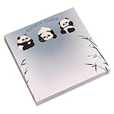 Haftnotizen, Tabs Karikaturen, Panda, Sticky Annotation Notes – 50 Blatt, selbstklebende Tabs, Schulbedarf, 8 x 8 cm, abnehmbare Tabs für Notizen, im Lieferumfang enthalten