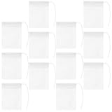 NULYLU 100 Stück Teebeutel aus Vliesstoff Feinmaschige Filtertüten für Losen Tee Kaffee Gewürze Chinesische Medizin Hitzebeständig für Zuhause und Gastronomie Muslin Tea Infuser Bags