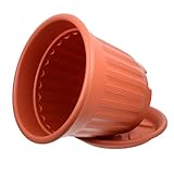 TOYANDONA Runder Pflanzkübel aus Stilvoller Wiederverwendbarer Blumentopf für Drinnen und Draußen Pflegeleicht Vielseitig Nutzbar für Balkon Wohnzimmer und Büro