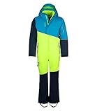 Trollkids Kinder Hallingdal Schneeanzug Skianzug, Limette/Nachtblau, Größe 164