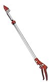 AUSONIA - 35136 OBSTSCHERE ROSENSCHERE PFLÜCKSCHERE 77 CM MIT DREHBAREM KOPFTEIL UND TEFLON BESCHICHTETER STAHLKLINGE IDEAL FÜR KLEINE BESCHNITTE UND FÜR DIE OBSTERNTE, GEWICHT 550 GRAMM
