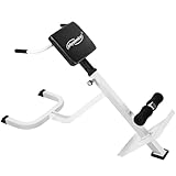 Physionics® Hyperextension Rückentrainer - 6-fach höhenverstellbar, 45°, mit gepolsterter Beinfixierung, max. Belastung 120 kg - Bauchtrainer, Rückenstrecker für zu Hause, Hyperextension Bank, Gerät