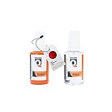uniQum Autolack Stift + Klarlack im Vorteilsset für SEAT DESIRE RED L0X1 Autolack Reparatur 2 x 30 ml