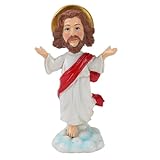 Jesus Bobblehead Armaturenbrett, Jesus Bobble Head Ornament, Bobblehead Religious Statue Bobblehead Armaturenbrett, Dekofiguren, Jesus Sammelfiguren für Schlafzimmer