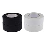 SGerste 4 Rollen Eishockeyschläger-Tape Stoff-Griffband weiß schwarz
