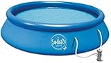 well2wellness® Quick-Up Pool Aufstellbecken Swing Ø 366 x 84cm blau inkl. Filterpumpe 12 Volt