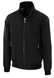 Windjacke für Herren, Frühling, leicht, wasserdicht, elegant, Slim Fit, Sommer, Schwarz , XXXL