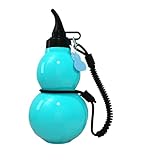 LUNCHS 316 Edelstahl Isolierung Gourd Water Bottle Mit Anhänger Und Tassenbürste Tragbar Outdoor -Sport Gourd Wasserflasche Kaffee Tee Saft(Blau,B)