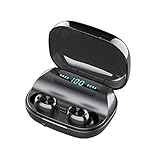 GALPADA Wireless In Ear Kopfhörer mit LED Display wasserdichte Earbuds Kabellose Ohrhörer mit Ladecase und Touchsteuerung Geräuschreduzierung Ergonomisch und Outdoor Geeignet Schwarz