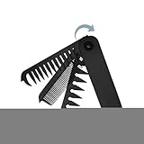 Yhsioaklo Faltbarer Kamm für Herren, kompakter Taschenkamm für Herren, Haarstyler für Reisen, Arbeit, Fitnessstudio und Alltag