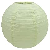 Papier Lampion 20cm Creme hellcreme 820 Laterne Hochzeit Party Wohnungsdeko Hängedeko Raumdeko Geburtstag Party Feier