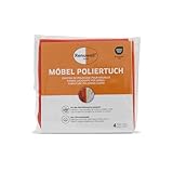Renuwell Möbel-Poliertuch aus Baumwolle – Perfekte Ergänzung zur Möbelpflege, fusselfrei und langlebig, reinigt und poliert Holz, Kunststoff und mehr, bis 60°C waschbar